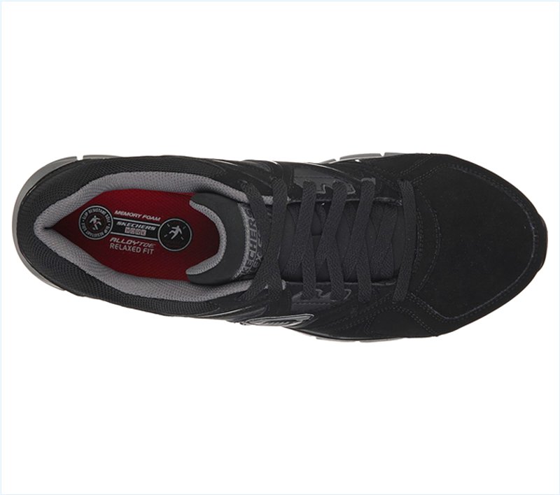  Men Work: Relaxed Fit Synergy - Ekron Alloy Toe Black/Charcoal