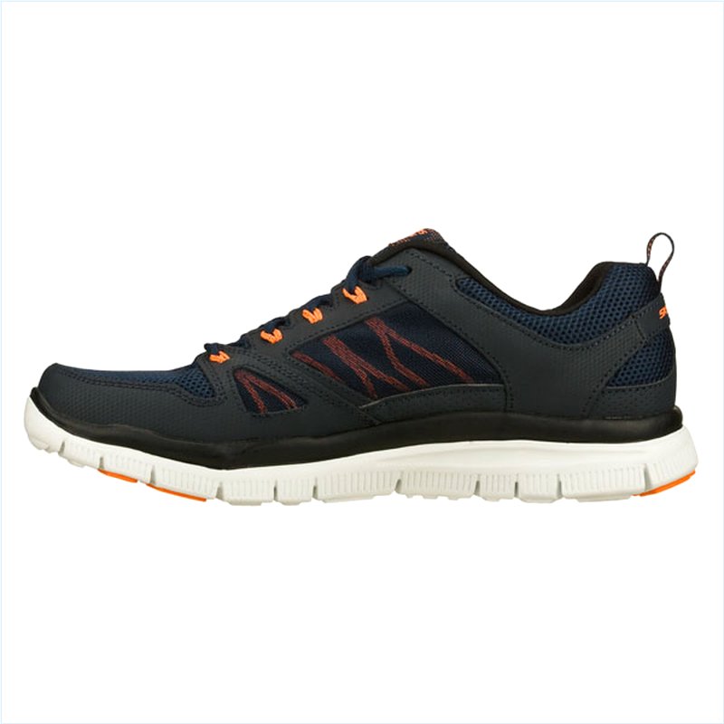  Men Wide Fit (2E) Shoes - Navy/Orange