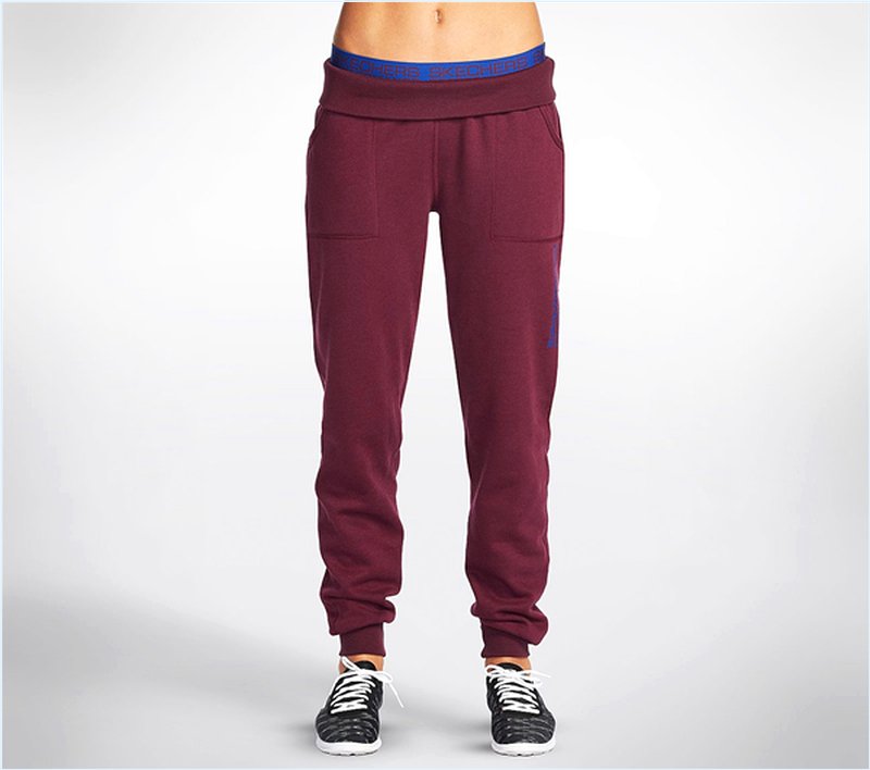  Women Booster Rosecrans Jogger Sweat Pants Burgundy