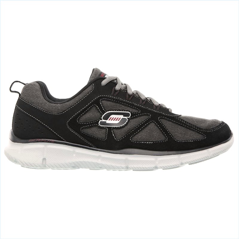  Men Wide Fit (2E) Shoes - Front and Center Black/Charcoal