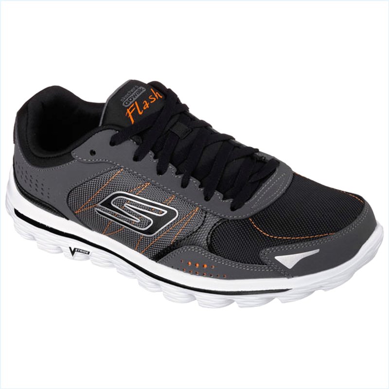  Men Extra Wide Fit (4E) Shoes - Flash DNA Charcoal/Orange