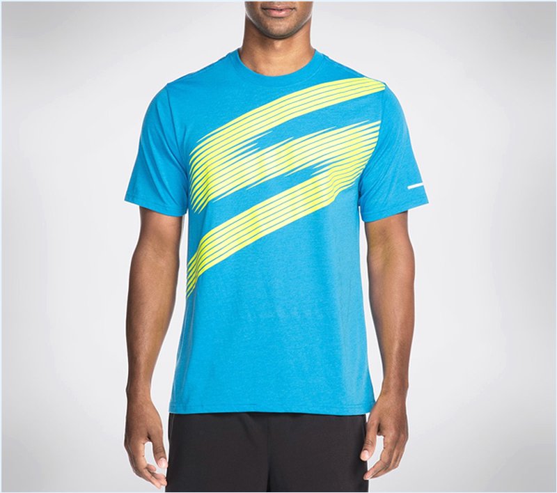  Men SP Cross Fade Tee Shirt Blue