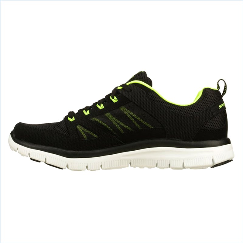  Men Wide Fit (2E) Shoes - Black/Lime