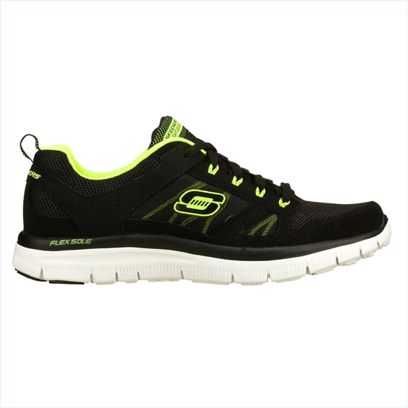  Men Wide Fit (2E) Shoes - Black/Lime