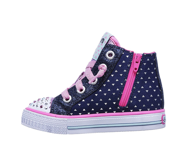  Girls Twinkle Toes: Shuffles - Bloom Boom Navy/Pink