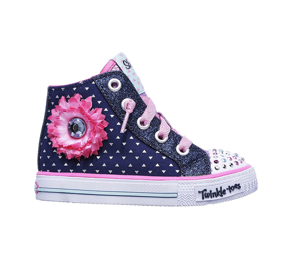  Girls Twinkle Toes: Shuffles - Bloom Boom Navy/Pink