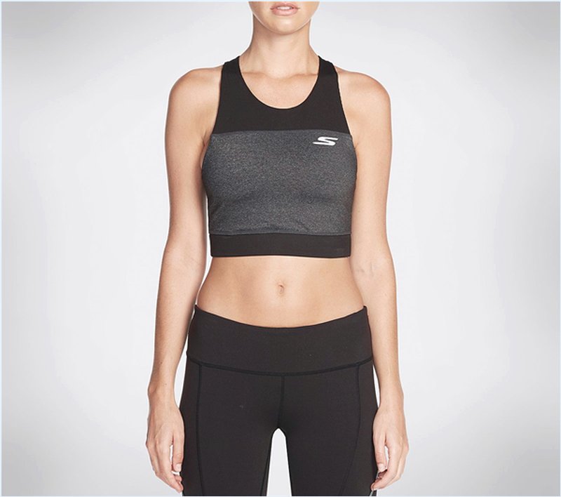  Women Balance Crop Top Dark Gray