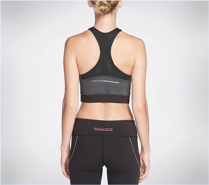  Women Balance Crop Top Dark Gray