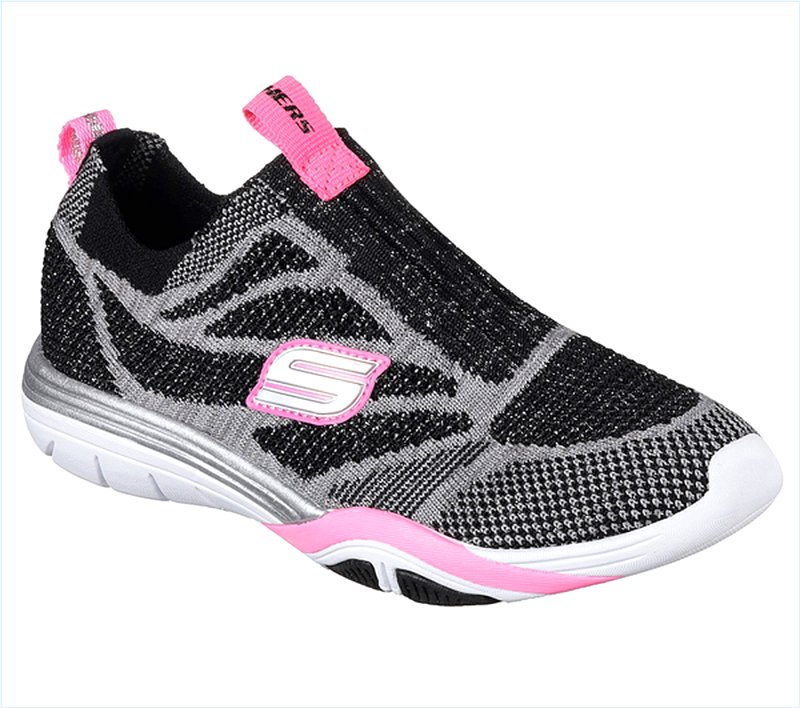  Girls Stella - Sporty Sparkles Black/Hot Pink