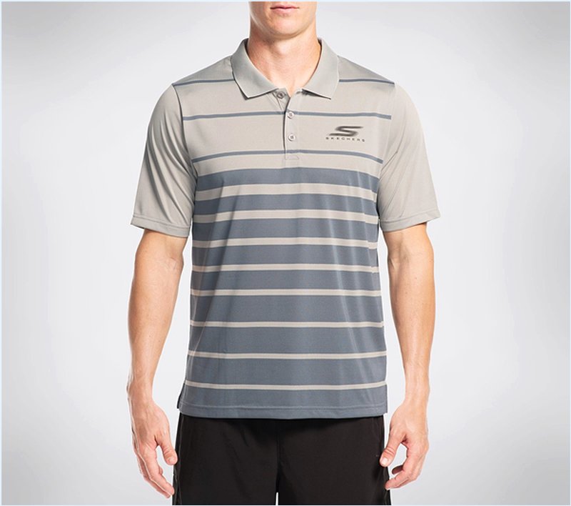  Men GO Golf Soboba Polo Shirt Gray