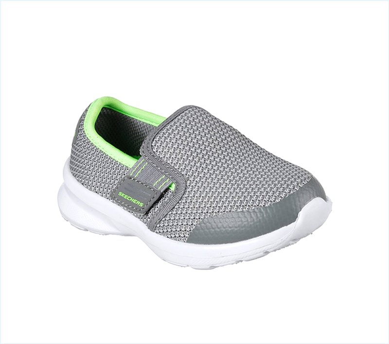  Boys Skech Stepz - Power Stride Charcoal/Lime