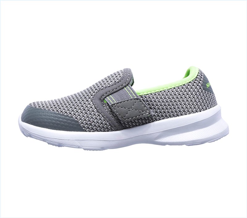  Boys Skech Stepz - Power Stride Charcoal/Lime