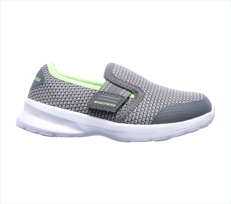  Boys Skech Stepz - Power Stride Charcoal/Lime