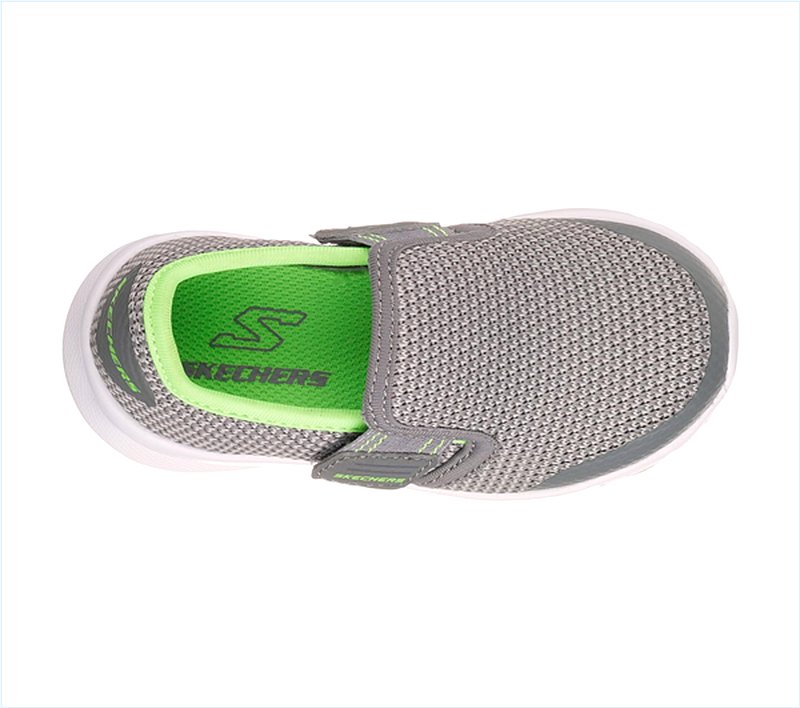  Boys Skech Stepz - Power Stride Charcoal/Lime