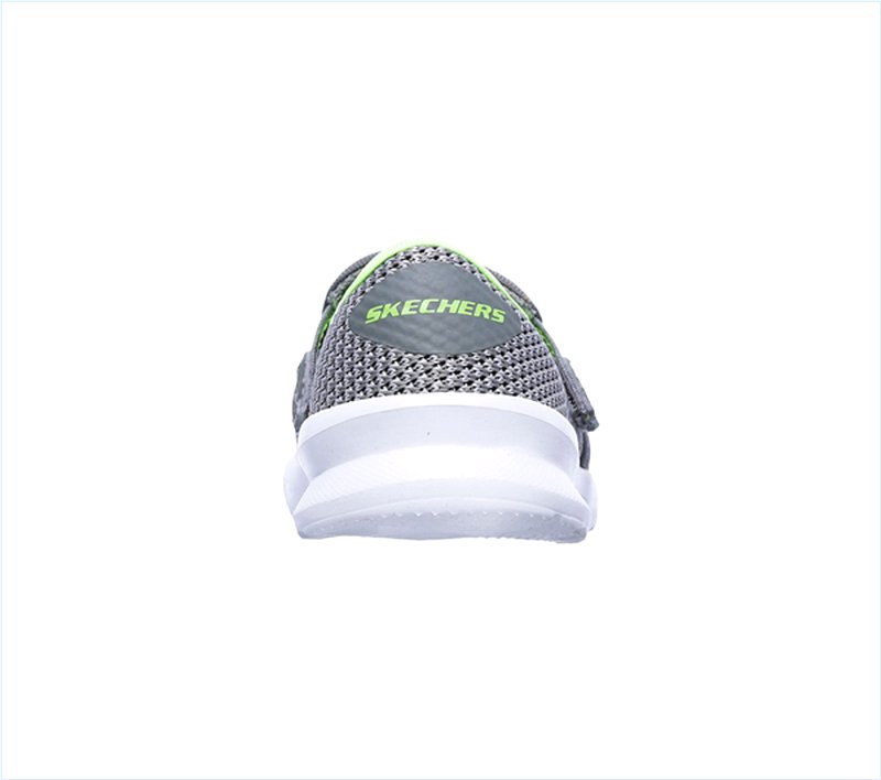  Boys Skech Stepz - Power Stride Charcoal/Lime