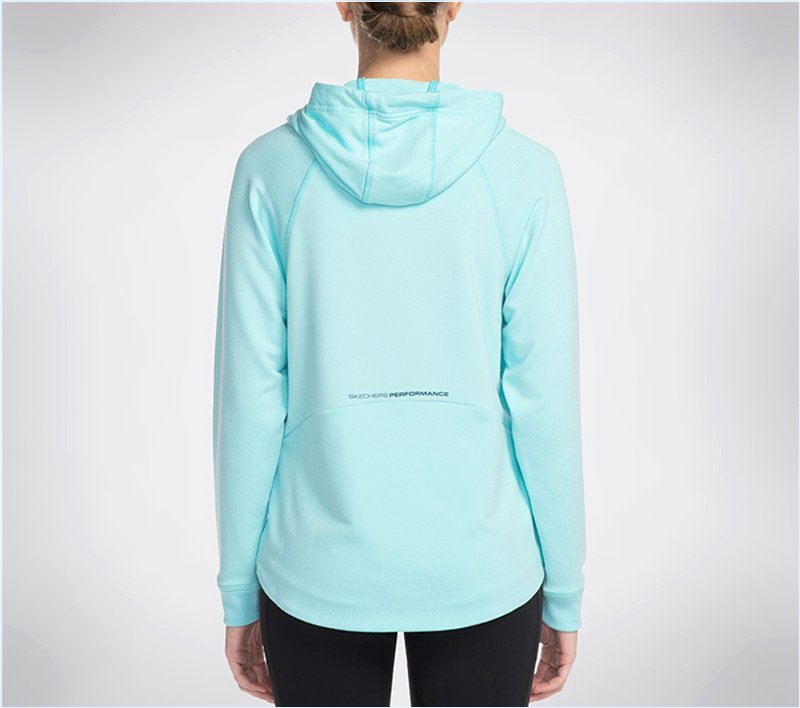  Women Spade Hoodie Light Blue