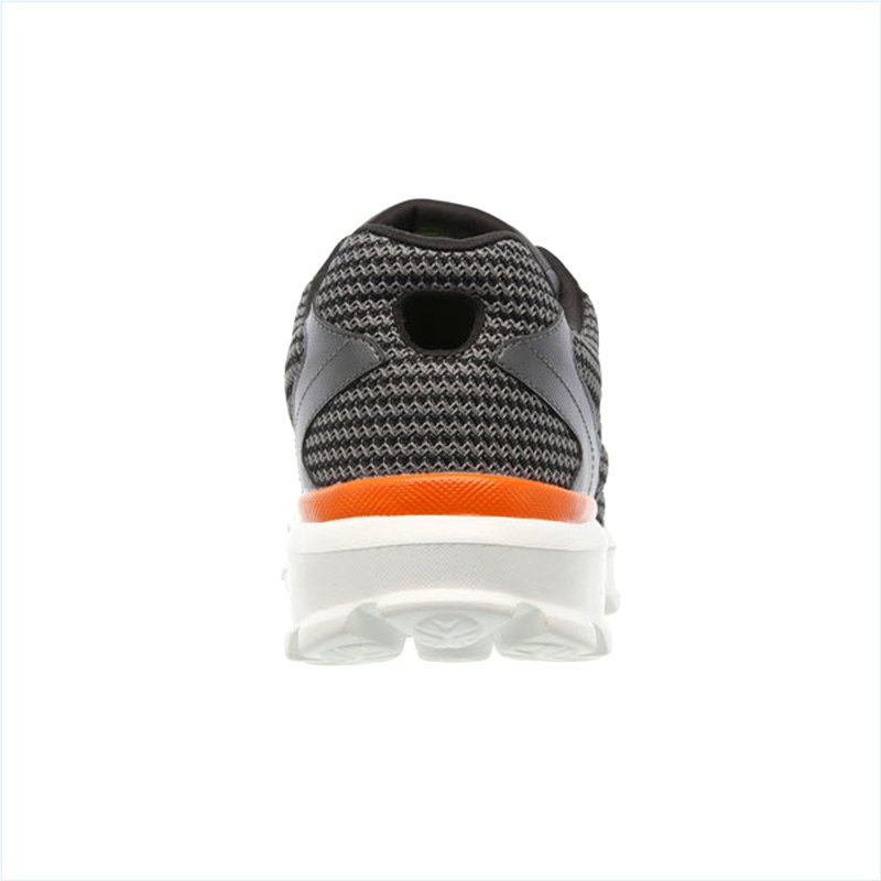  Men Extra Wide Fit (4E) Shoes - Fitknit Charcoal/Orange