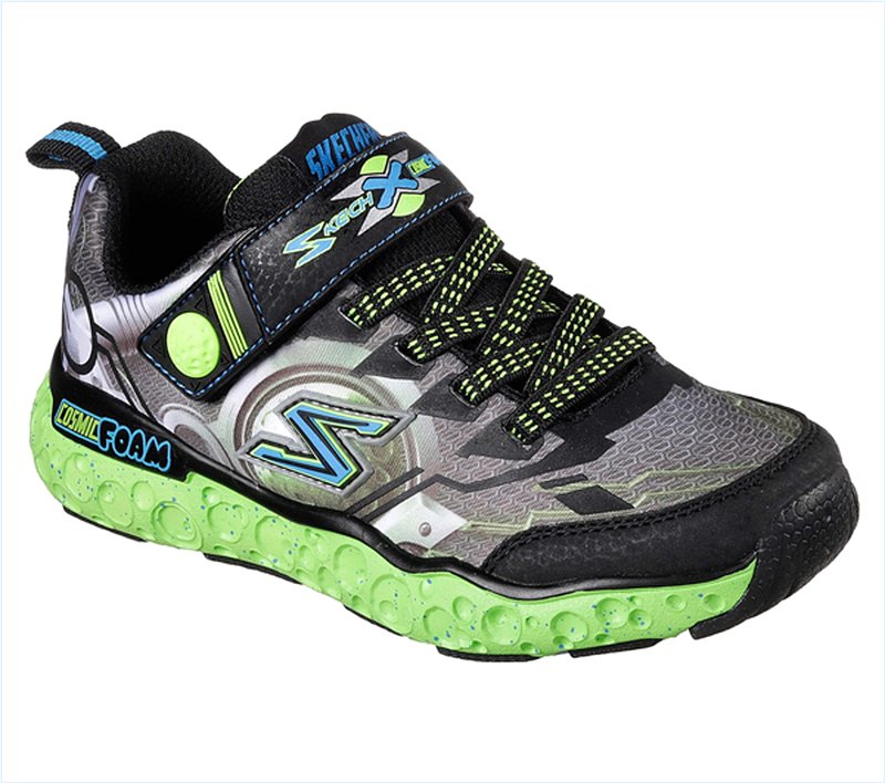  Boys Skech-X: Cosmic Foam - Futurist Black/Lime