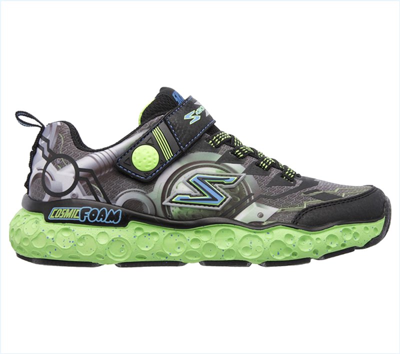  Boys Skech-X: Cosmic Foam - Futurist Black/Lime