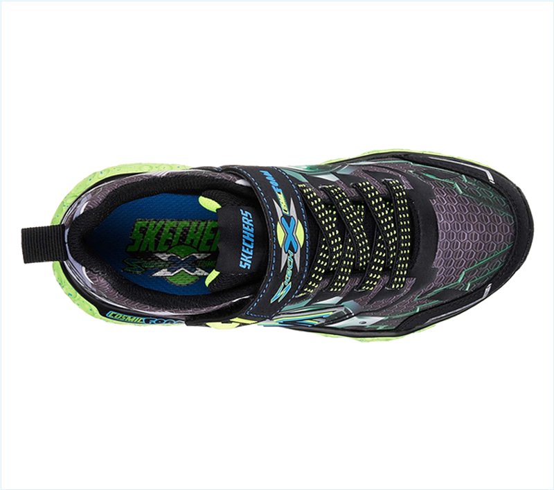  Boys Skech-X: Cosmic Foam - Futurist Black/Lime