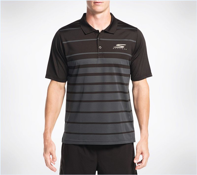  Men GO Golf Soboba Polo Shirt Black