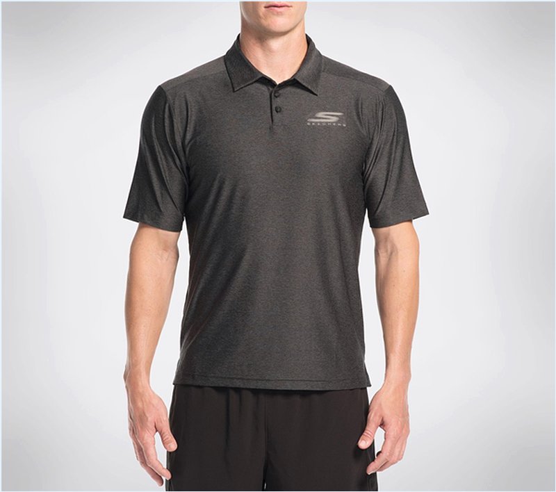  Men GO Golf Pine Valley Polo Shirt Charcoal