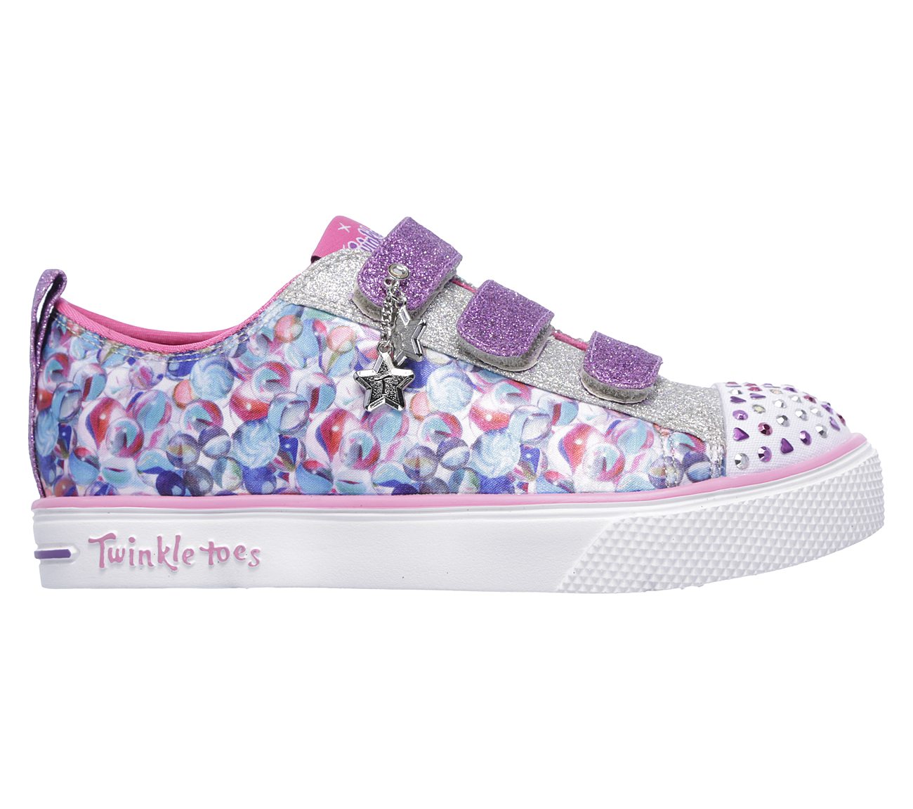  Girls Twinkle Toes: Shuffles - Triple Ups Pink/Multi