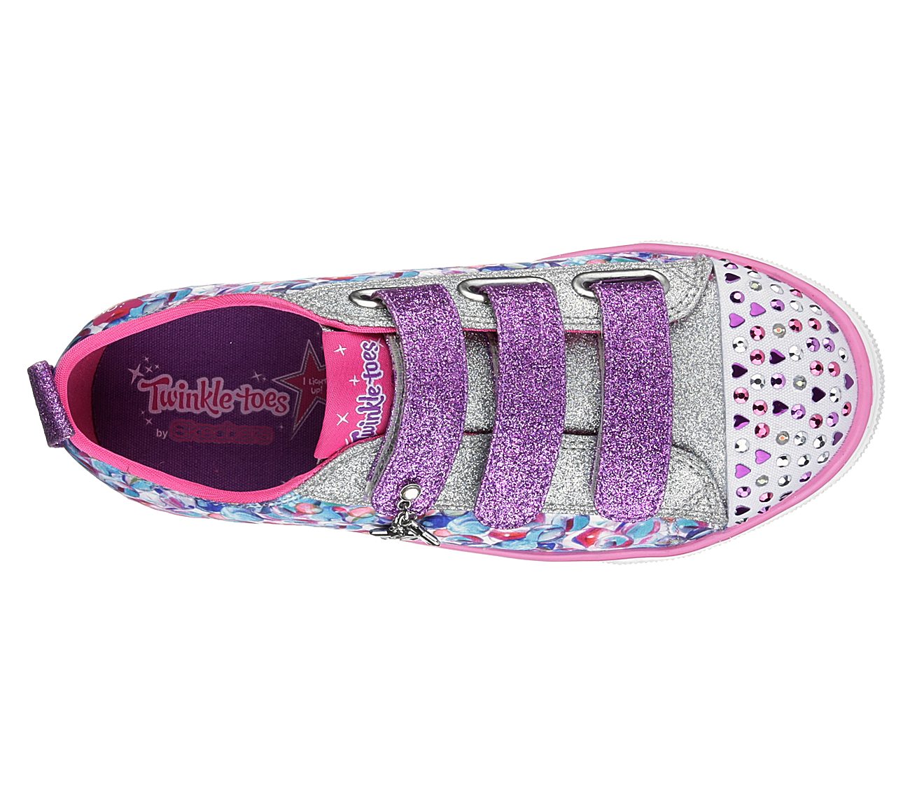  Girls Twinkle Toes: Shuffles - Triple Ups Pink/Multi