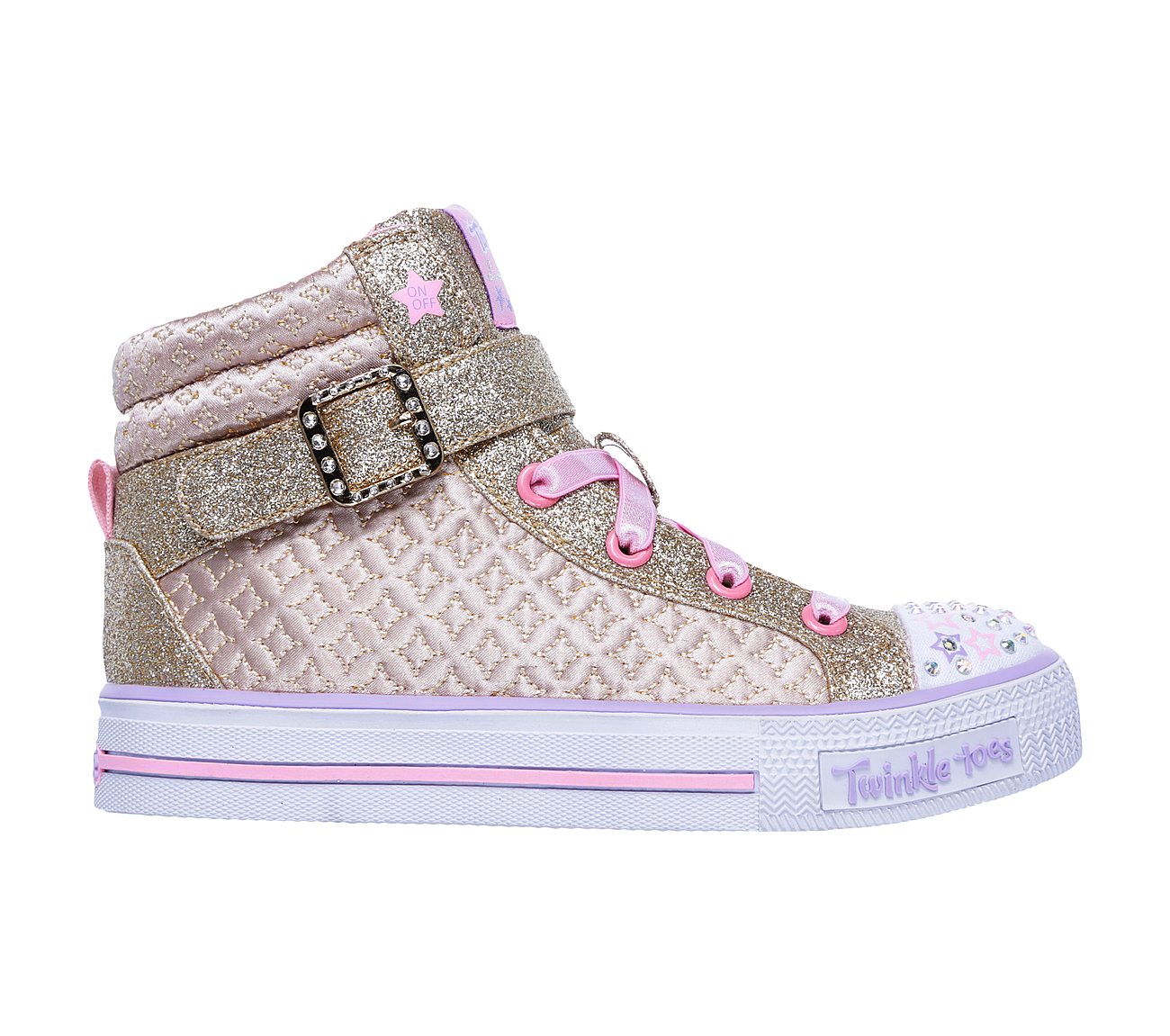  Girls Twinkle Toes: Shuffles - Twinkle Charm Gold/Pink