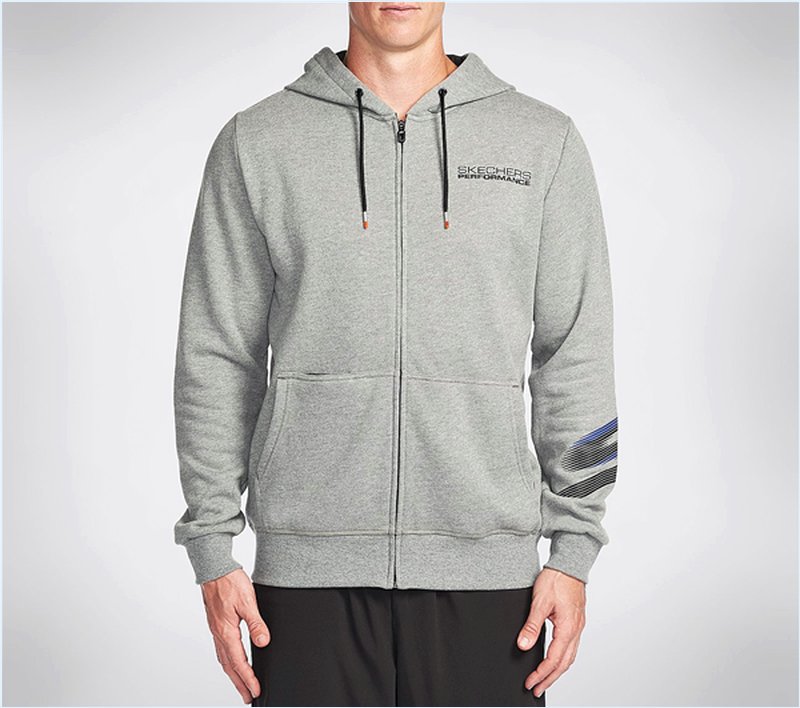  Men Launch Zip Hoodie Charcoal