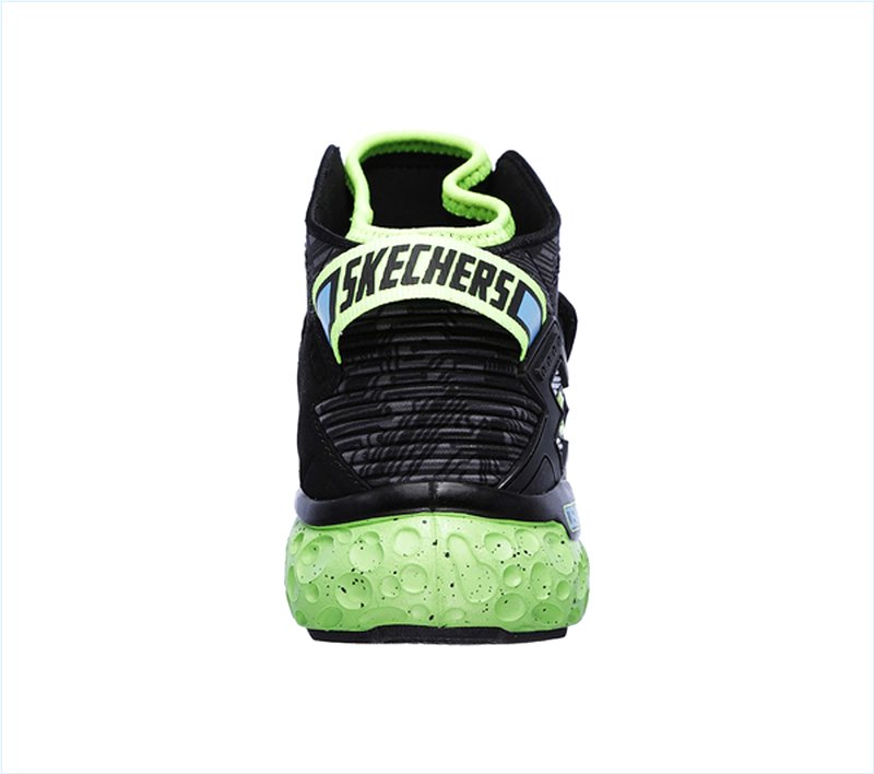  Boys Skech-X: Cosmic Foam Black/Lime