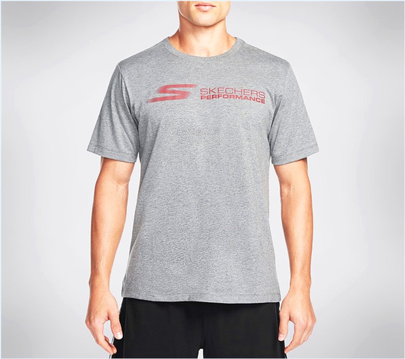  Men High Velocity - Adventure Tee Shirt Charcoal