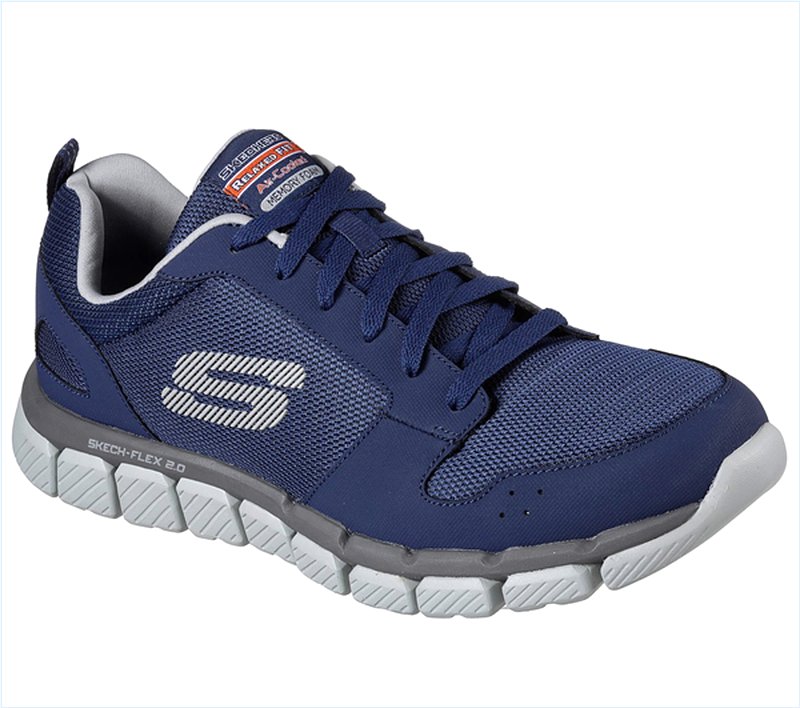  Men Relaxed Fit: Skech-Flex 2.0 Navy/Gray