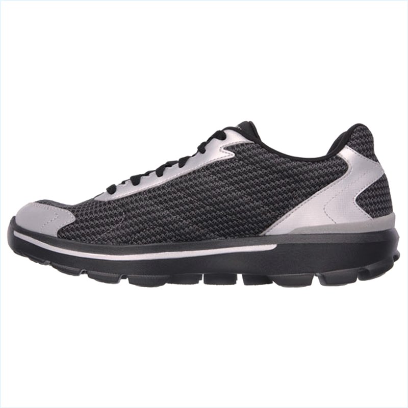  Men Extra Wide Fit (4E) Shoes - Reflective Black/Silver