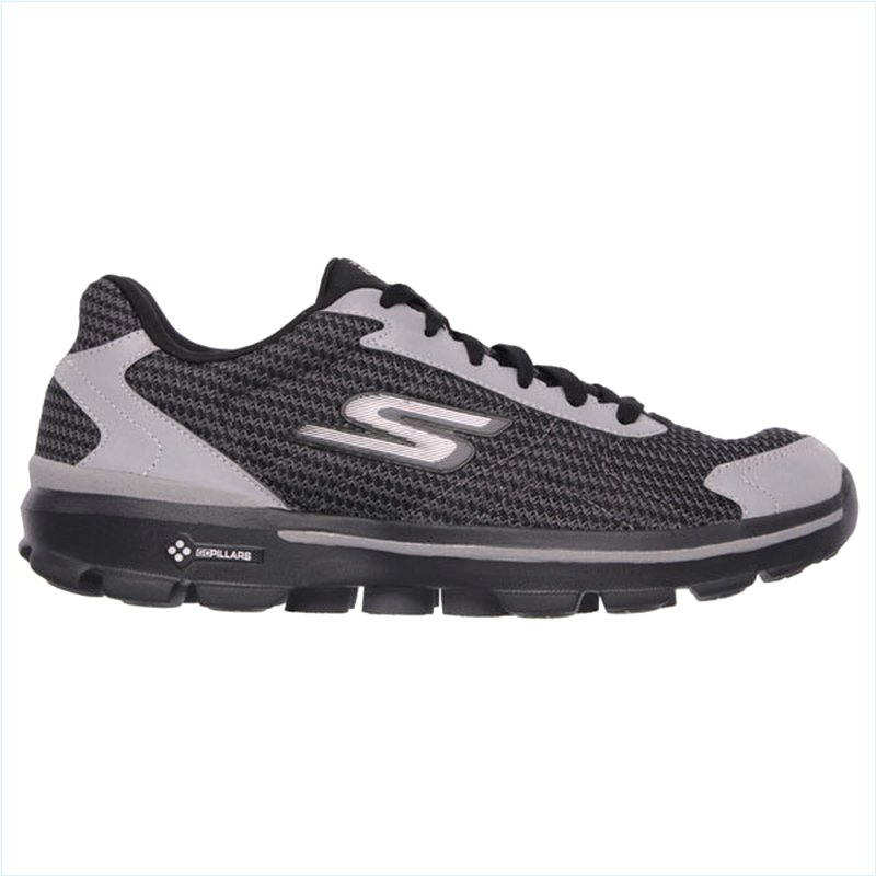  Men Extra Wide Fit (4E) Shoes - Reflective Black/Silver