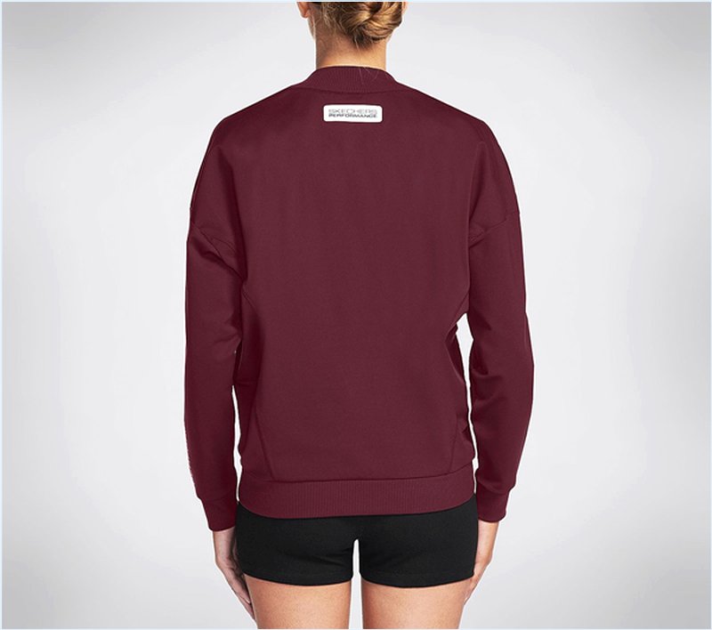  Women Canyon V-Neck Sweat Shirt Burgundy