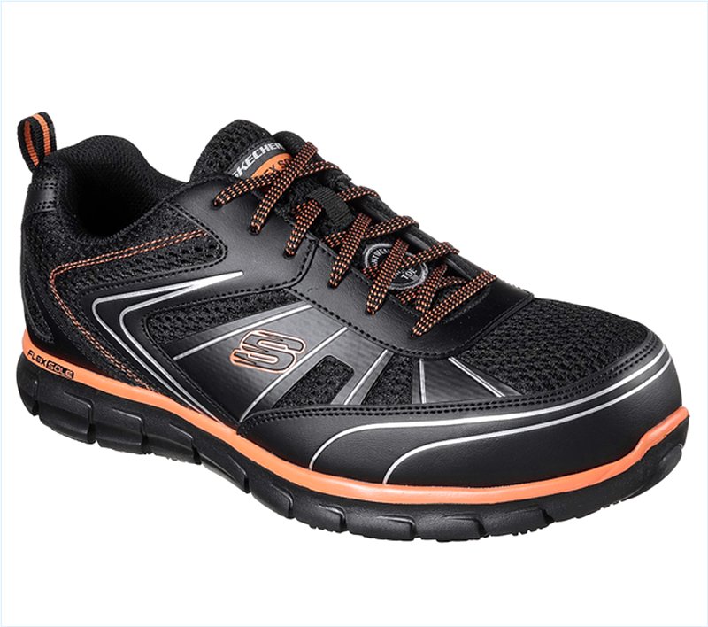  Men Work: Synergy - Fosston Alloy Toe Black/Orange