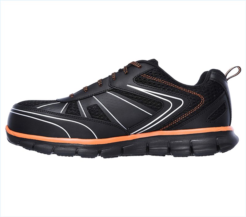  Men Work: Synergy - Fosston Alloy Toe Black/Orange