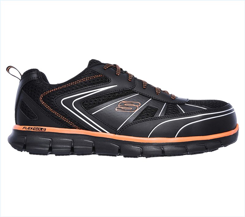  Men Work: Synergy - Fosston Alloy Toe Black/Orange