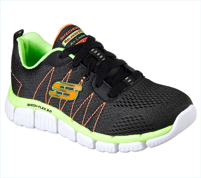  Boys Skech Flex 2.0 - Quick Pick Black/Lime