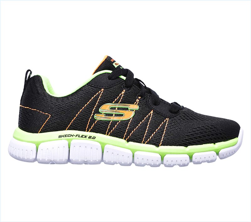  Boys Skech Flex 2.0 - Quick Pick Black/Lime