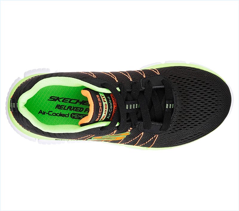  Boys Skech Flex 2.0 - Quick Pick Black/Lime