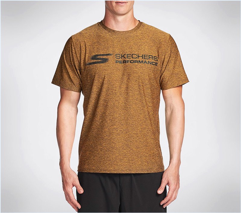  Men Performance Crew Tee Shirt Yellow