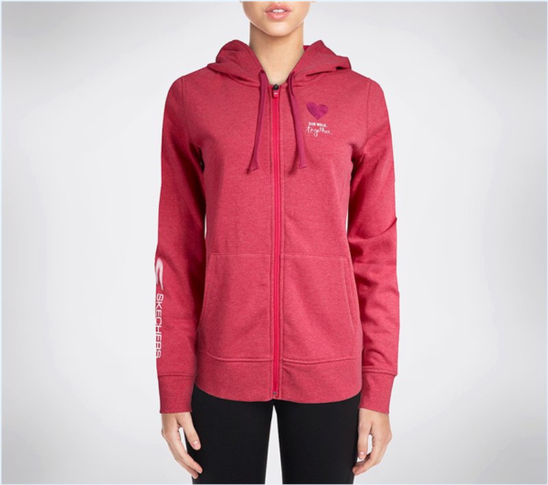  Women Encourage Zip Hoodie Fuchsia