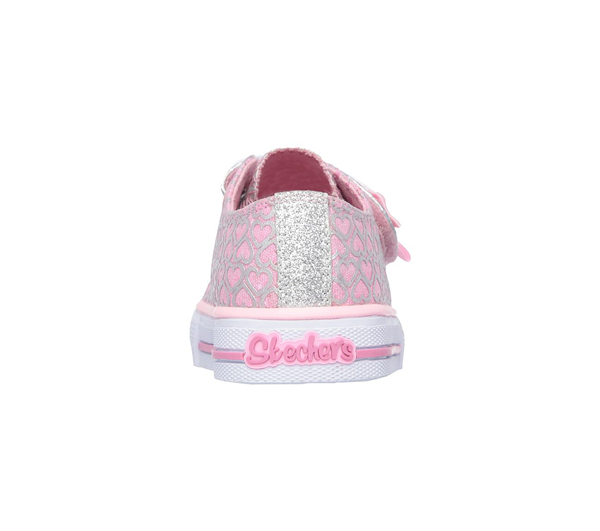  Girls Twinkle Toes: Shuffles - Glitter Pop Pink/Sliver