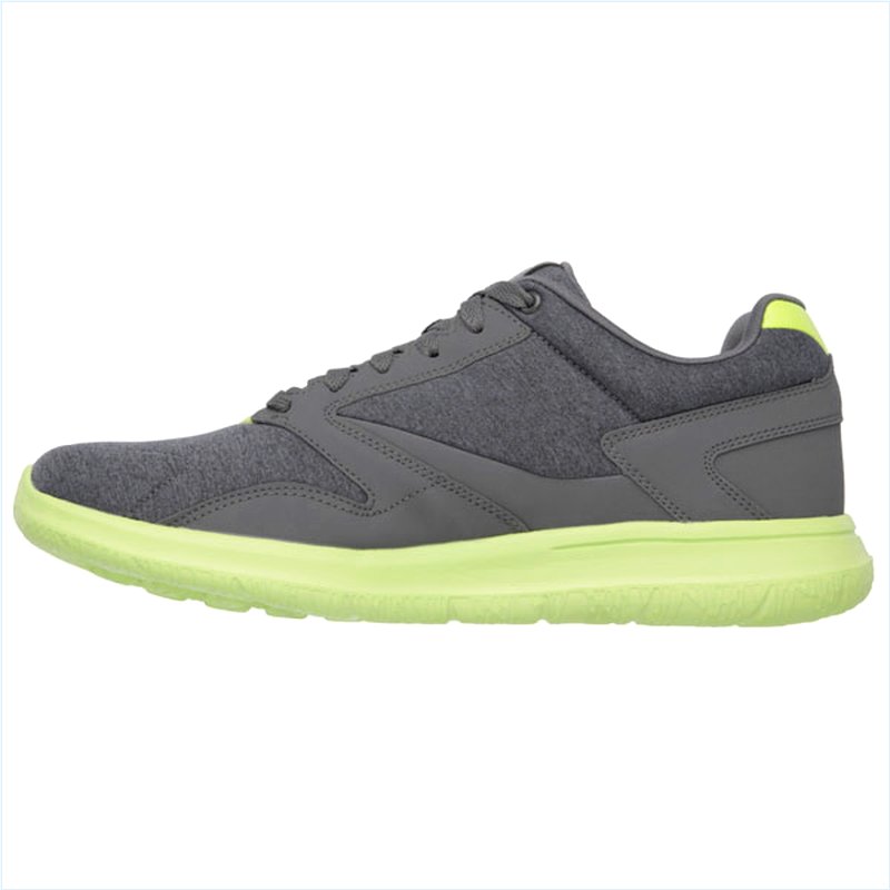  Men Extra Wide Fit (4E) Shoes - Uptown Charcoal/Lime