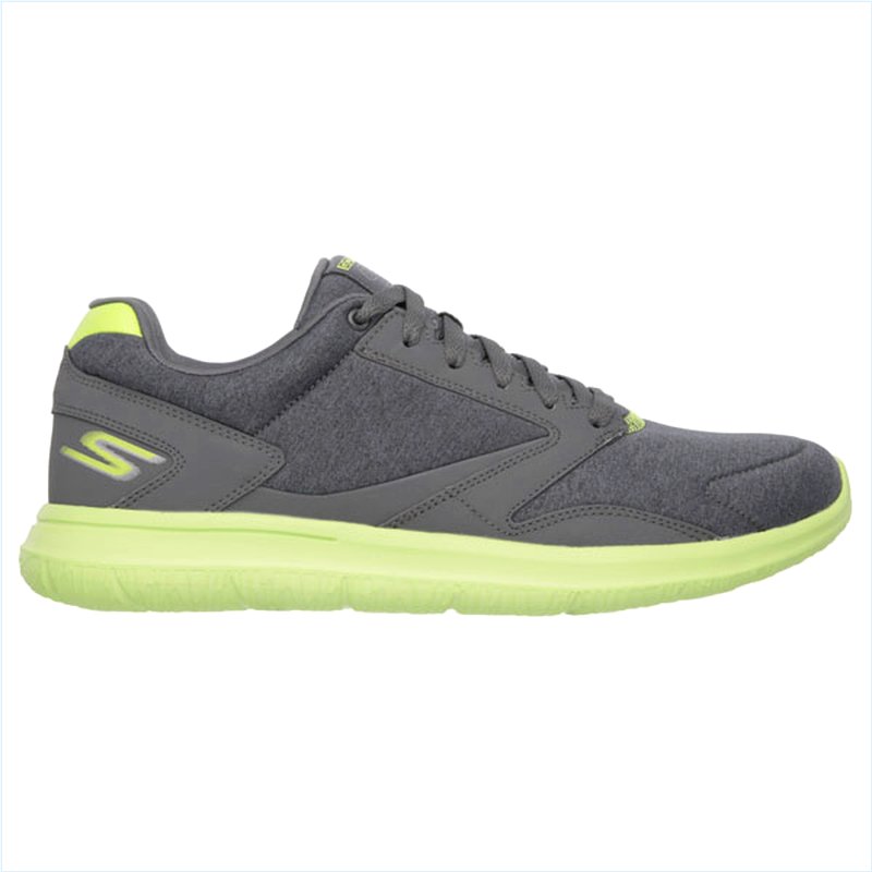  Men Extra Wide Fit (4E) Shoes - Uptown Charcoal/Lime