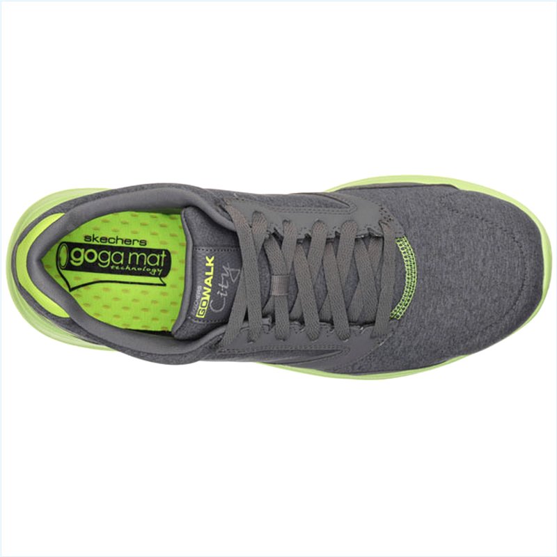  Men Extra Wide Fit (4E) Shoes - Uptown Charcoal/Lime