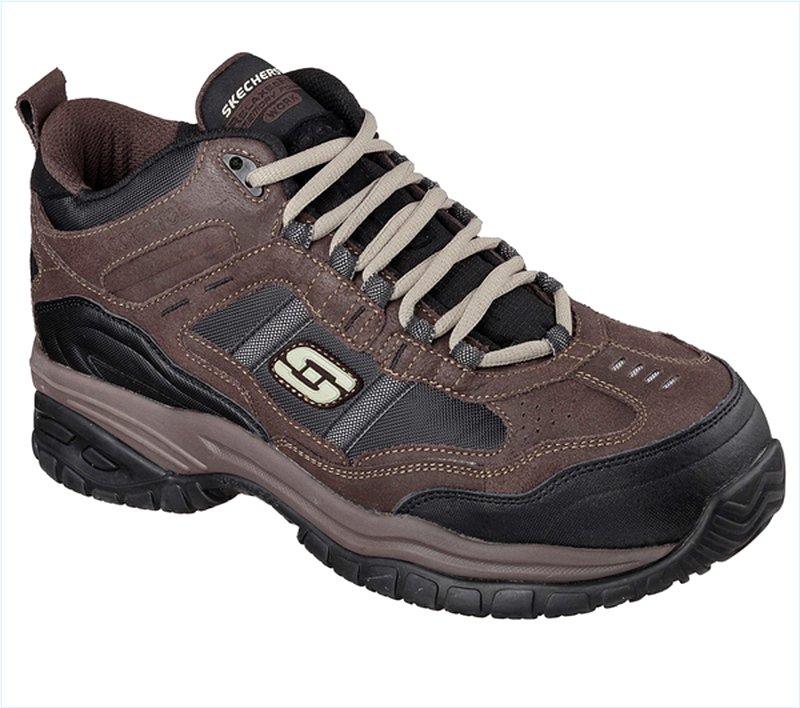  Men Work: Relaxed Fit Soft Stride - Canopy Comp Toe Brown/Black