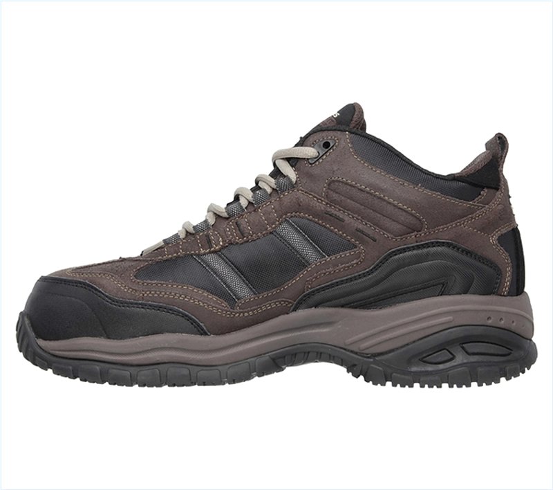  Men Work: Relaxed Fit Soft Stride - Canopy Comp Toe Brown/Black